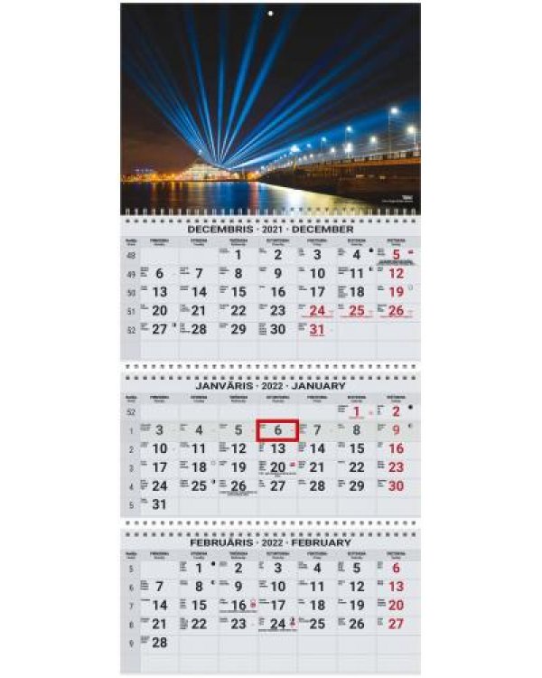 Sienas kalendārs OFFICE EXTRA 2022