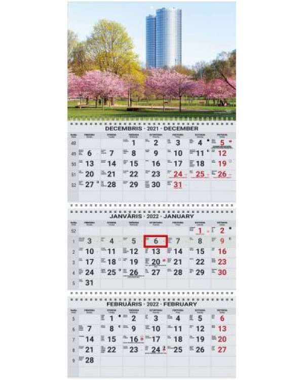 Sienas kalendārs OFFICE EXTRA 2022