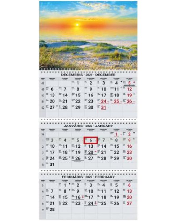 Sienas kalendārs OFFICE EXTRA 2022