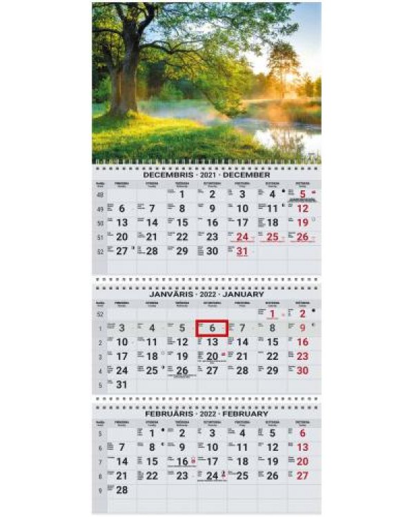 Sienas kalendārs OFFICE EXTRA 2022