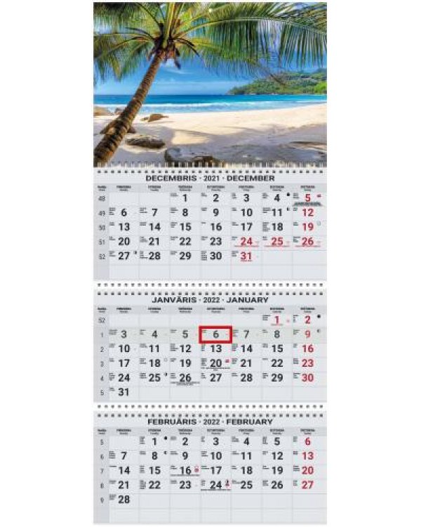 Sienas kalendārs OFFICE EXTRA 2022