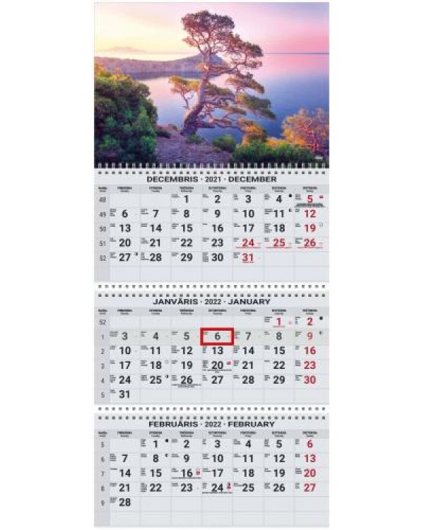 Sienas kalendārs OFFICE EXTRA 2022