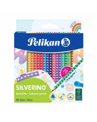 Карандаши цветные  24 шт. - Pelikan Silverine