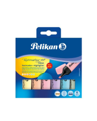 Marķieri teksta Pelikan 490/6 pastel komplekts