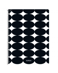 Spirāļbloks A4/80 rūt. Just Black