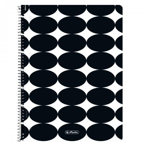 Spirāļbloks A4/80 rūt. Just Black