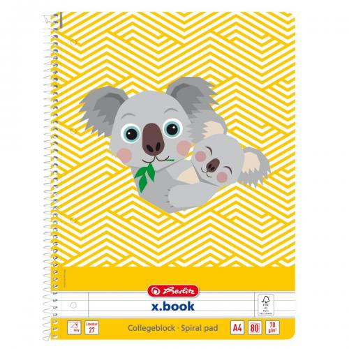 Spirāļbloks A4/80 līniju Koala