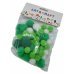 pomponi mix no 1-2.5cm zaļi un balti