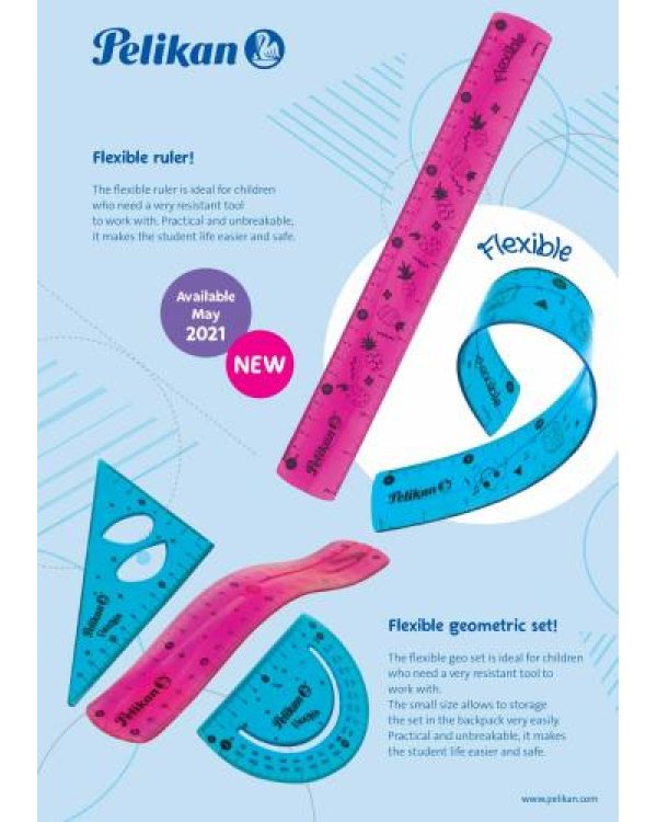 Lineālu kompl.flexible 3gab.