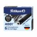 Tintes Kapsulas Pelikan 4001  6gab.