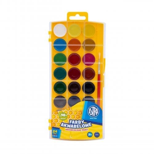 Akvareļkrāsas 24kr. medus Astra