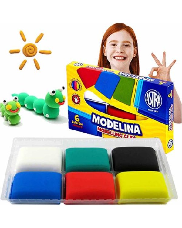 Modelējamais māls Astra 6 krāsu 160g