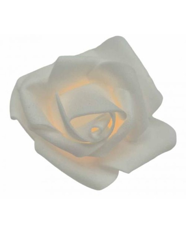 LED tējassvece rozīte balta ( roze Eva foam )