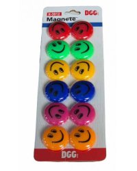 Magnēti tāfeļu 30mm 12gab Smaidiņi