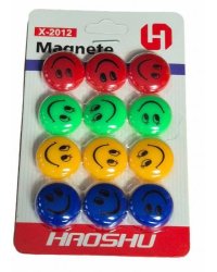 Magnēti tāfeļu 20mm 12gab Smaidiņi