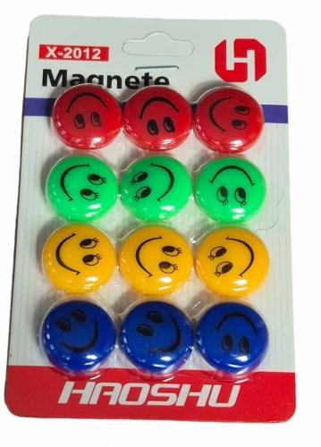 Magnēti tāfeļu 20mm 12gab Smaidiņi