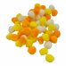 pomponi mix no 1-2.5cm DZELTENS ORANŽS BALTS