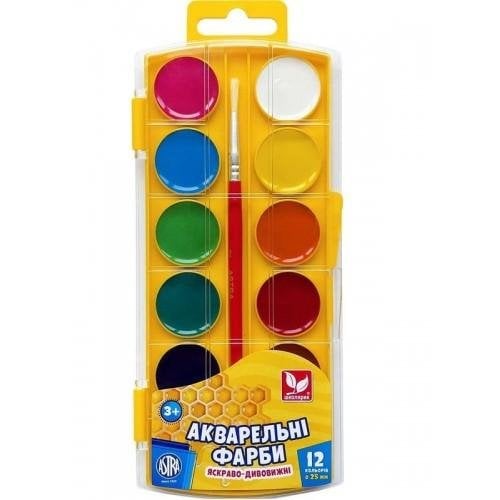 Akvareļkrāsas 12kr. medus Astra