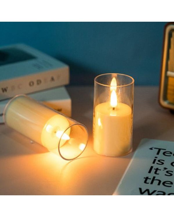 LED svece 10cm ar kustīgo liesmu