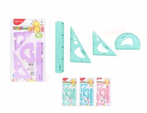 Lineālu kompekts Yalong YL233612 PASTEL
