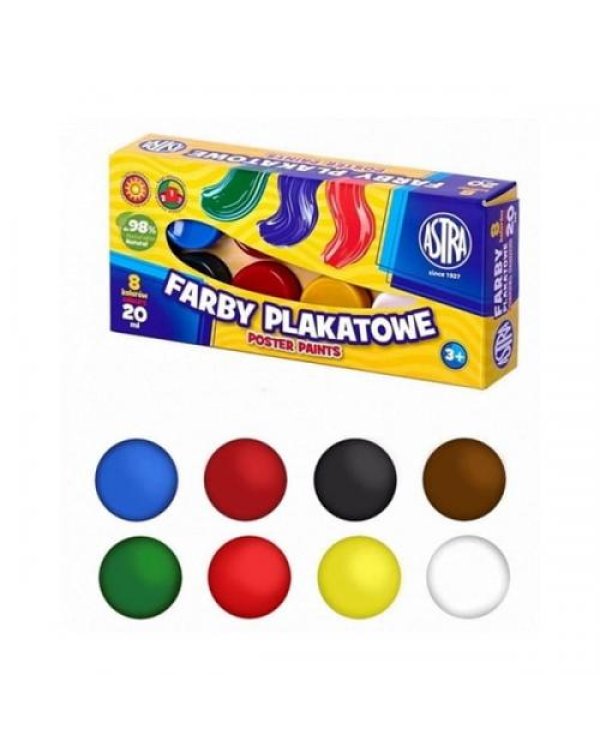 Guaša 6 krāsu 20ml Astra