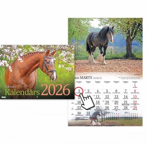 Sienas kalendārs ZIRGI 2026