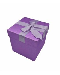 Dāvanu kaste 12x12cm met. violeta