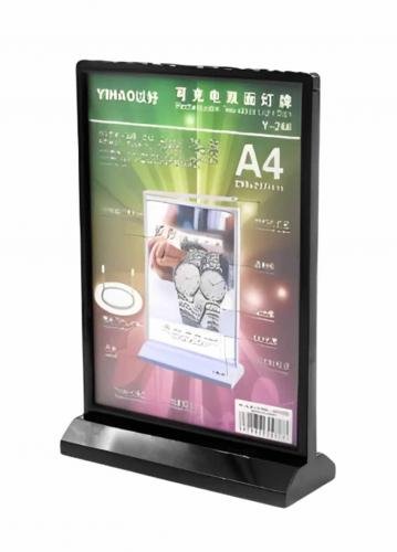 Info lapu turētājs A4 ar gaismu , ladējās ar USB portu