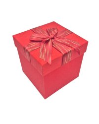 Dāvanu kaste 12x12cm metāliski sarkana