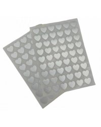 Uzlīmes 15x11cm 10lok sirds sudraba mazā