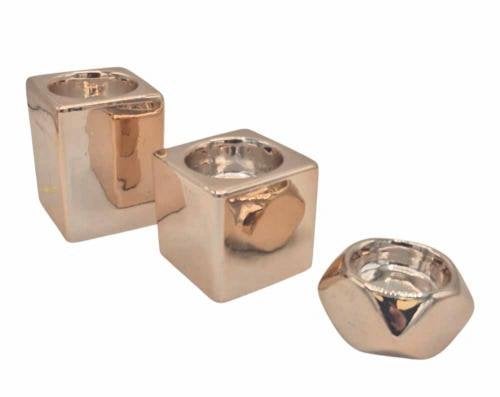 Svečturi tējassvecei spīdīgs bronzas krāsā atlaide -40%