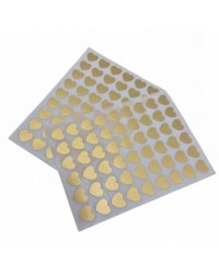 Uzlīmes 15x11cm 10lok sirds zelta mazā