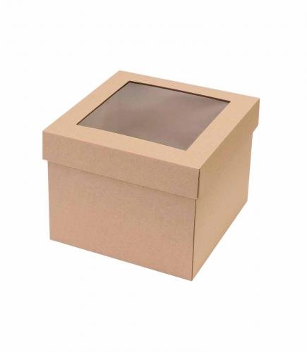 Mikrogofras kaste  20x20x16 cm ar logu