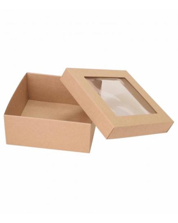 Mikrogofras kaste ar logu 25x25x10cm
