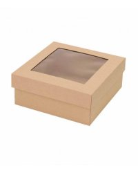 Mikrogofras kaste ar logu 25x25x10cm