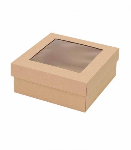 Mikrogofras kaste ar logu 25x25x10cm