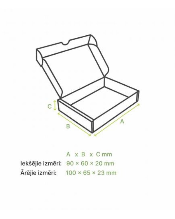Mikrogofras kaste 9x6x2cm