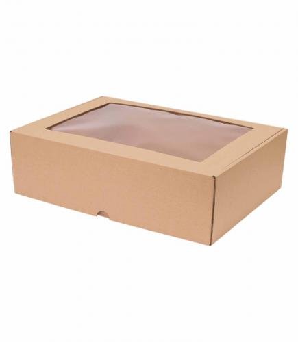 Mikrogofras kaste ar logu 34x25x10cm