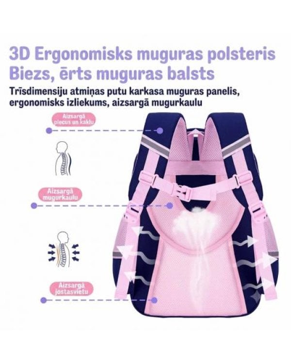 Mugursoma Bante ar metāla sirdi rozā