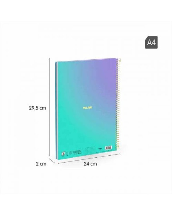 Дополнительное изображение книги «Spirāļklade A4/90 rūt c.v. Milan SUNSET»