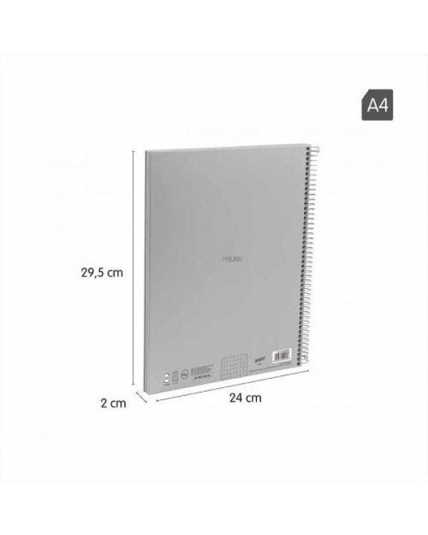 Дополнительное изображение книги «Spirāļklade A4/80 rūt c.v. Milan pelēka»