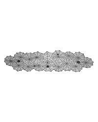 Spider Web Table Runner, black, 185x45cm