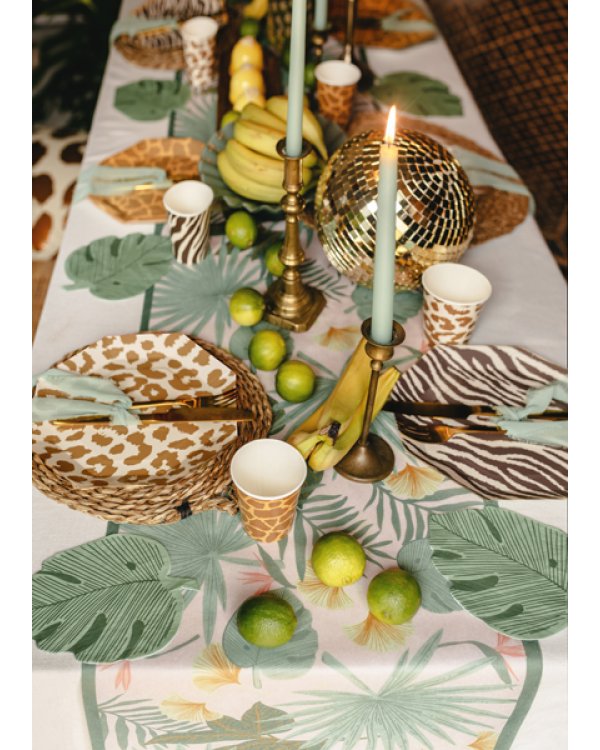 Table runner Leaves, 40x500 cm, mix