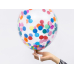 Confetti balloons - circles, 30cm, mix (1 pkt / 6 pc.)
