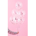 Confetti balloons - stars, 30cm, silver (1 pkt / 6 pc.)