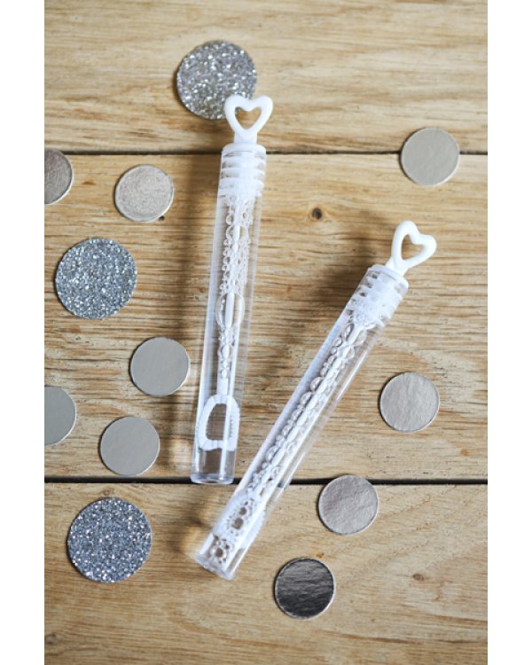 Soap bubbles Heart, white (1 pkt / 48 pc.)