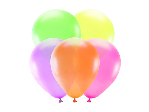 Neon Balloons 25cm, mix (1 pkt / 5 pc.)