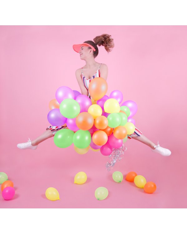 Neon Balloons 25cm, mix (1 pkt / 5 pc.)