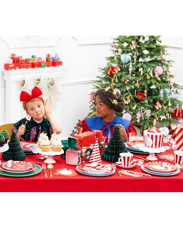 Paper honeycomb ornament Christmas tree, bottle green, 15cm