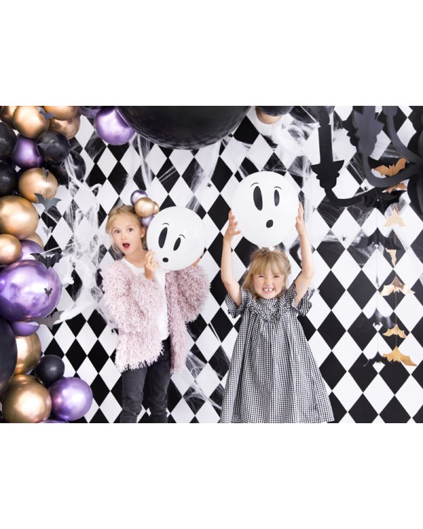 Blacklight balloons 27cm, BOO!, mix (1 pkt / 3 pc.)